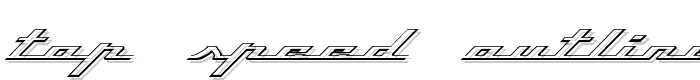 Top Speed Outline font